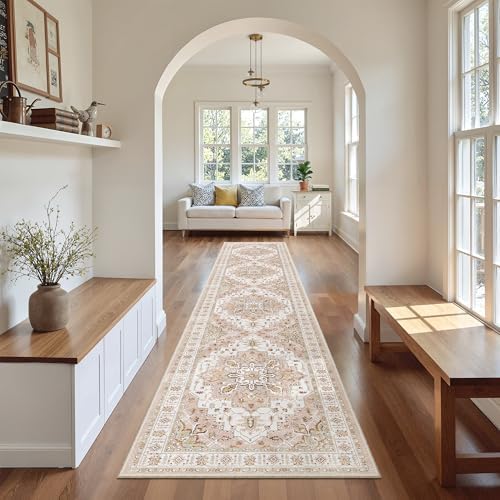 Madane Washable Runner Rugs 2x10 Long for Hallway Kitchen, Pink - Image 2
