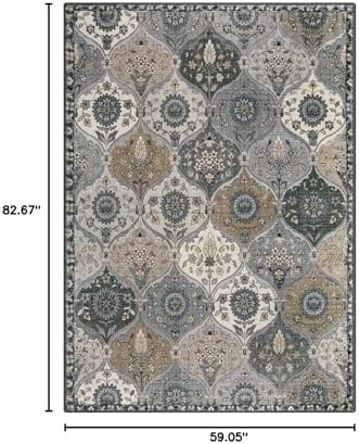 Lahome Moroccan Washable Area Rug, 5x7 Rugs for Living Room Indoor Non-Slip - Image 2