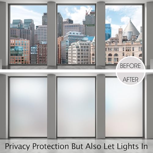 HIDBEA Frosted Glass Window Privacy Film,Static Cling 55.1 in x 32.8 ft - Image 3