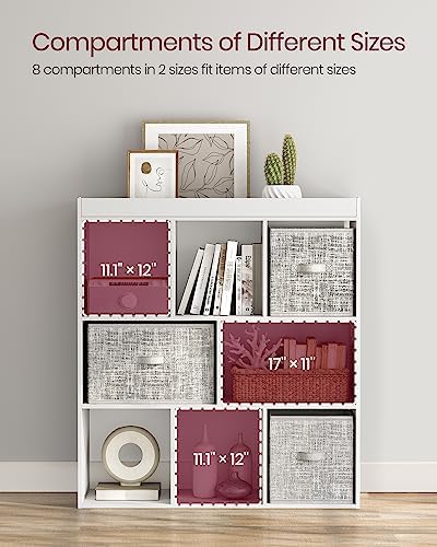 VASAGLE Bookshelf, 8 Cubes Storage Organizer, 35.4 x 11 x 39.4 Inches - Image 7