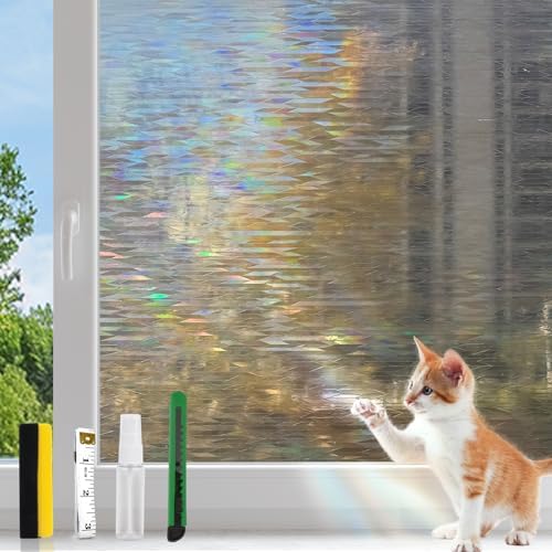 KESPEN Decorative Stained Glass Window Film, Rhombic Brown, 35.4In X 6.5Ft by KESPENWINDOWFILMS