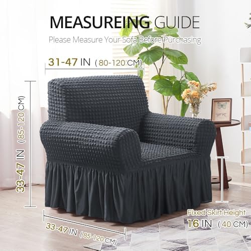 NICEEC Arm Chair Covers Armchair Covers Universal Slipcovers with Skirt - Image 6