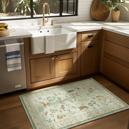 Washable Door Mat Indoor Entrance: 2x3 Entryway Rugs Small Area Rug Non-Slip Low Pile Soft Kitchen Rug for Front Door Indoor Entrance Entry Bedside Kids Room - Image 2