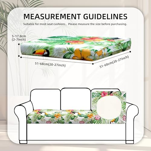 8 Pcs Outdoor Cushion Covers, Patio Sofa Cushion Covers Replacement - Image 2