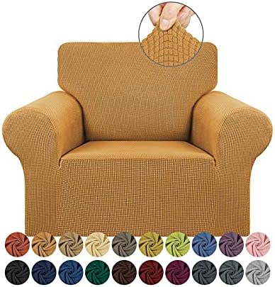 KEKUOU Stretch Chair Sofa Slipcover, Single Couch Cover,Golden by KEKUOU