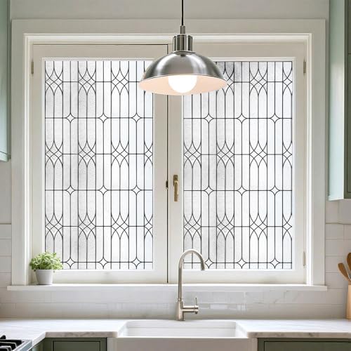 ADD.HERES Window Privacy Film, Glass Decorative Static Cling, 17.5" x 78.7" - Image 2