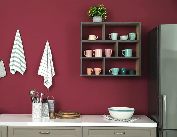 Yasinet Red Wallpaper Red Peel and Stick Wallpaper Rosered Contact Paper for Cabinets Modern Burgundy Waterproof Self Adhesive Removable Wall Paper for Wall Bedroom Bathroom Vinyl 17.7'' X 393.7'' - Image 5