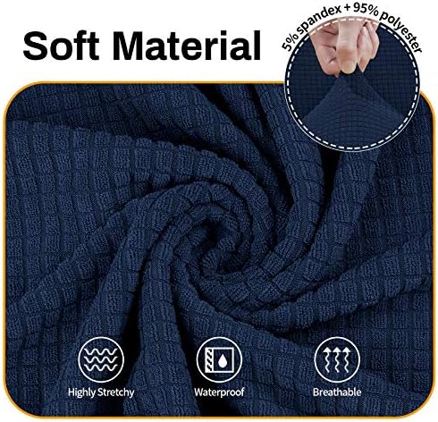 Asnomy Stretch Oversized Couch Covers for Sofa Slipcover,Navy Blue - Image 3