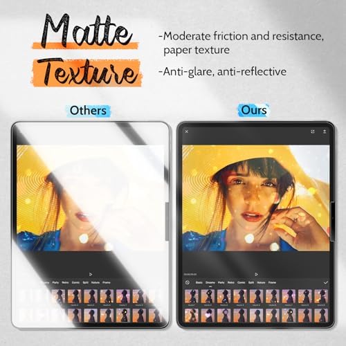 [2 Pack] Paper Screen Protector for iPad Air 5th generation 2022 & iPad Air 4 2020 10.9 inch, Write and Draw Like on Paper, iPad Pro 11 inch (2018 2020 2021 2022) Anti Glare Filter, High - Image 4