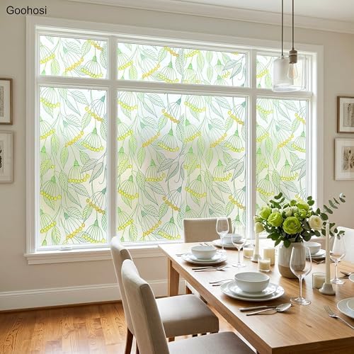 Spring Leaves Stained Glass Window Film Privacy Anti UV 35x78.7in - Image 5