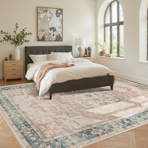 Rugxara 8x10 Area Rugs,Large Rugs for Living Room(BlueOrange) - Image 3