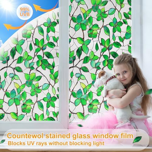 Frosted Privacy Window Film Static Cling Decorative Glass Film45.2x78.7in - Image 5