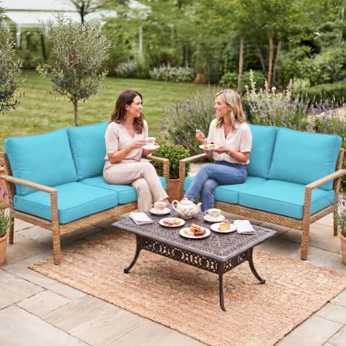8Pcs Patio Cushion Covers Stretch Outdoor Furniture Protector Slipcovers - Image 2