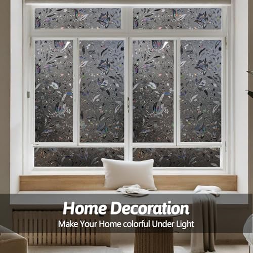 NINETREX Window Privacy Film, Static Cling Grayish Black, 17.5"x78.7" - Image 3