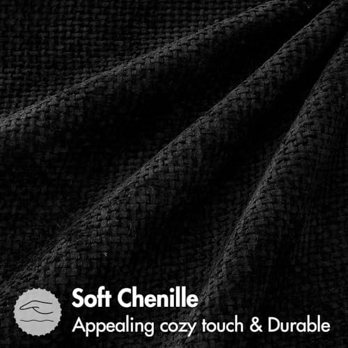 MIULEE Decorative Couch Throw Pillow Covers 16x16 Inch Black 2 Pack - Image 6