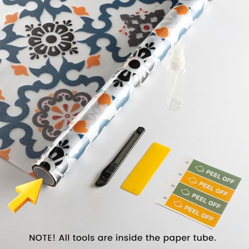 DKTIE Window Privacy Film Moroccan Tile Pattern, 17.7in X 78.7in - Image 5