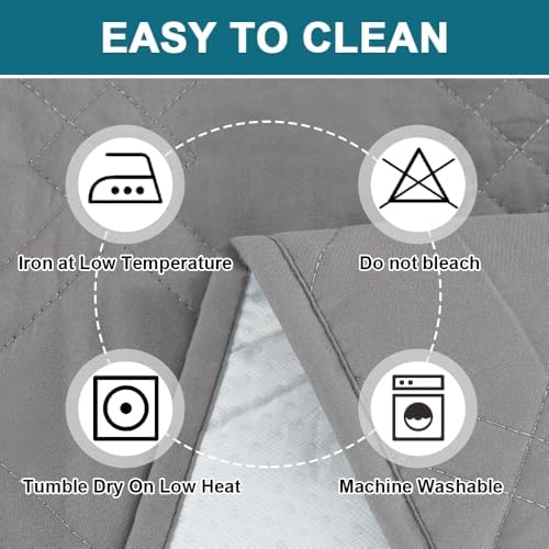 Turquoize 100% Waterproof Sofa Covers Couch Cover for 3 Cushion Couch Triple Non-Slip Sofa Slipcover Washable Furniture Protector for Pets, Kids, Dog (Sofa 70", Light Gray) - Image 6