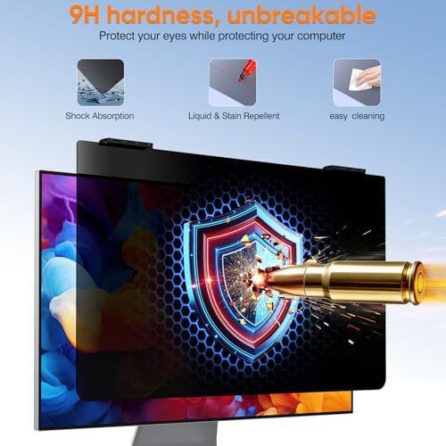 Privacy Screen for Computer Monitor 27 Inch, Anti-Blue Light Screen Protector for Eye Health, Hanging Type, Computer Screen Privacy Shield for Desktop Monitor, Suitable for Office or Home Use - Image 7