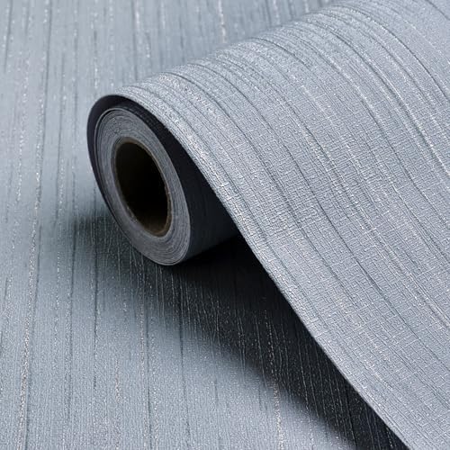 Blue Grasscloth Peel and Stick Wallpaper Texture Contact Paper A Set of 15.7" X 480" Self-Adhesive Linen Removable Wallpaper Cabinets Counter Top Liners by Biyoeepeelstickwallpaper