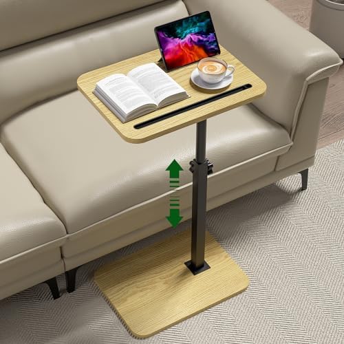 360° Swivel Sofa Side Table for Couch, Set of 2 by Unknown