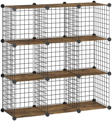 HOOBRO Wire Cube Storage Organizer, 9-Cube Metal Storage Shelves by HOOBRO
