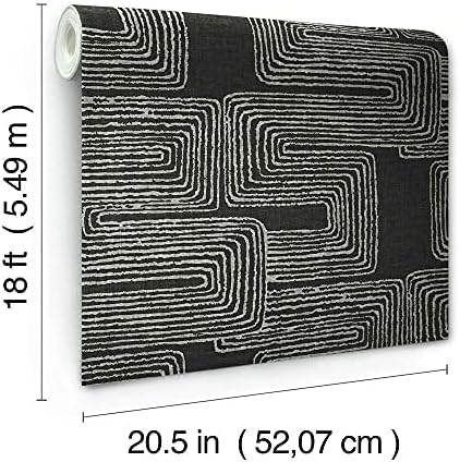 RoomMates RMK12216PL Nikki Chu Black and White Zulu Signature Peel and Stick Wallpaper, Roll, Black/White - Image 5