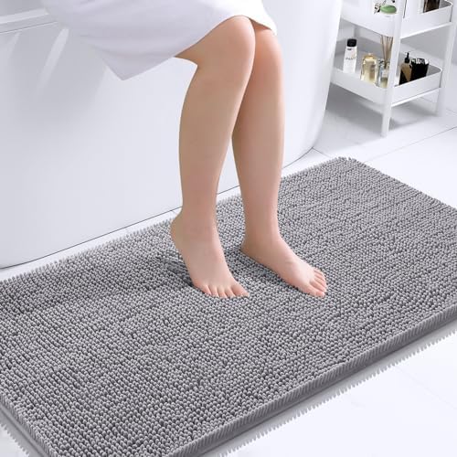 OLANLY Bathroom Runner Rugs 44x24, Extra Soft Absorbent Chenille Bath Rugs by OLANLY