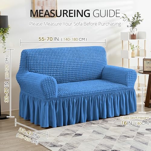 NICEEC Loveseat Covers Washable Love Seat Couch Covers Slipcover with Skirt - Image 6