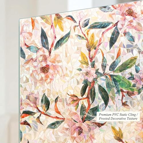 Snow Magnolia 3D Prism Window Film Privacy Static Cling Anti UV 35x78.7in - Image 3
