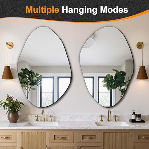 Delma Irregular Wall Mirror, 36"x24" - Image 6