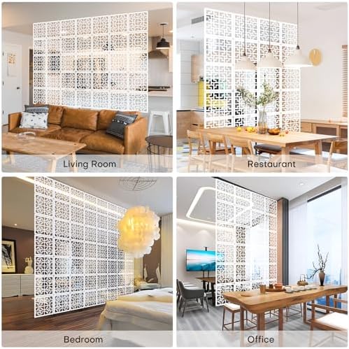 ANMINY Hanging Room Divider Panels, 24 PCS White - Image 5