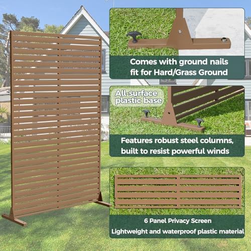 72" Privacy Screen Outdoor Privacy Fence Panel for Patio - Image 5