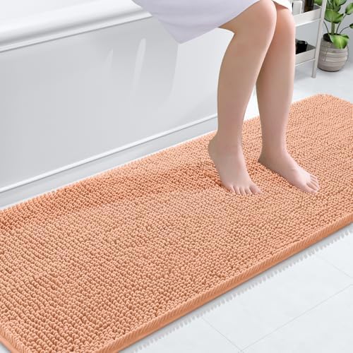 OLANLY Bathroom Runner Rugs 70x24, Extra Soft Absorbent Chenille Bath Rugs by OLANLY