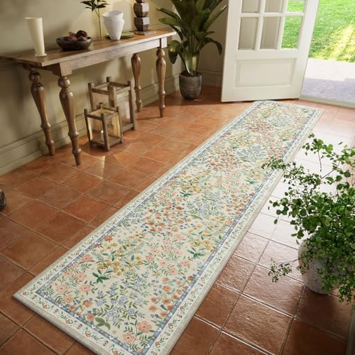 Washable Kitchen Rug Runners for Hallways: 2'x10' Bedroom Runner Non Slip Low Pile Stain Resistant Soft Indoor Floor Carpet Runner Rugs for Entryway Hallway Kitchen Laundry Room Farmhouse - Image 2