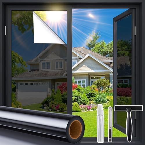 Coavas One Way Window Privacy Film, See Out Not in, Heat & UV, 23.6"X78.7" by Coavas