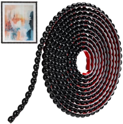 1 Pack Peel and Stick Molding Trim Flexible Molding Trim for Wall Self Adhesive Paintable DIY Wall Trims for Mirror Frame Cabinet Edge Picture (16.4 ft X 0.71 Inch,Black) by Unknown