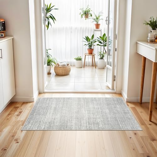 Valenrug 2x3 Rug Non Slip, Small Washable Entryway Rug Indoor Doormat Grey - Image 4