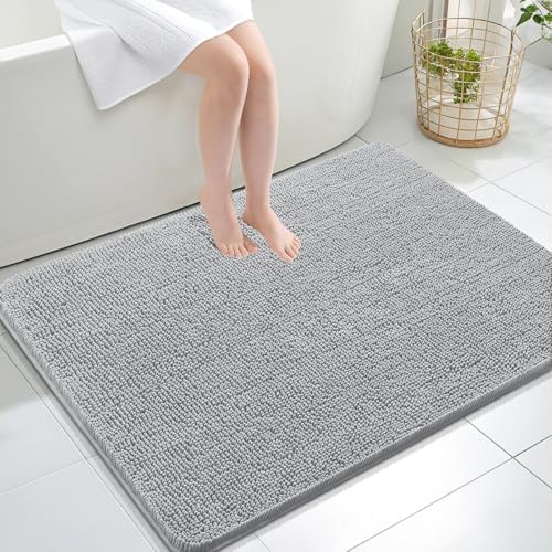 OLANLY Large Bathroom Rugs 40x32, Extra Soft Absorbent Chenille Bath Rugs by OLANLY