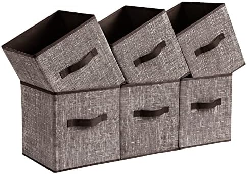 SONGMICS Storage Cubes, Set of 6, 11-Inch Foldable Closet Organizers by Unknown