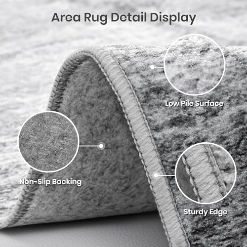 Valenrug 6x9 Area Rugs Non Slip, Large Washable Rugs for Living Room, Black - Image 6