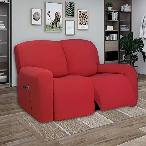 PureFit Super Stretch Loveseat Recliner Sofa Couch Cover with Pocket - Image 2