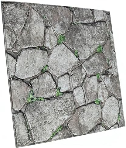 3D Panels Peel and Stick,Simulated Stone Wall,PVC Waterproof Self Adhesive Decorative for Interior Wall Decor,Living Room,TV Background,Study Room 10 Pcs 11.81x11.81 Inches. by Stunningwallpanels