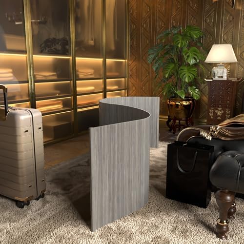 Red Lantern 2 ft. Short Bamboo Wave Screen - Grey - Image 3
