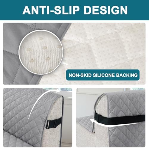 Turquoize 100% Waterproof Futon Cover Slipcover Armless Sofa Protector - Image 4