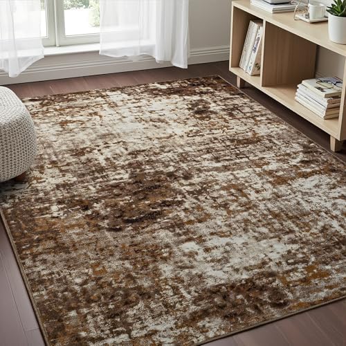 Area Rugs 4x6, Soft Washable Living Room Rugs, Non Slip Abstract Modern Rug - Image 2