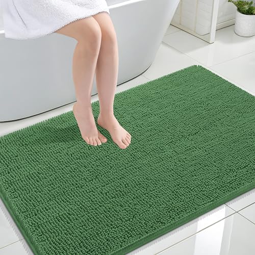 OLANLY Large Bathroom Rugs 47x32, Extra Soft Absorbent Chenille Bath Rugs by OLANLY