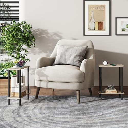 TUTOTAK Narrow Side Table Set of 2, Small End Table for Couch - Image 7