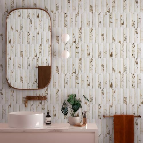 Vamos Tile Peel and Stick Backsplash Seamless Tile,10-Sheet Fish Scale Tile - Image 5