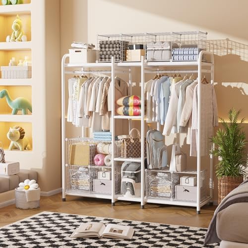 C&AHOME Wire Cube Storage, 2-Cube Storage Organizer Metal, C Grids, White - Image 5