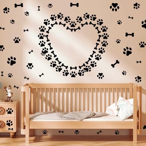 AOWDIAO 174 Pcs Dog Paw Decals - Peel and Stick Vinyl Wall Stickers for Dog's Room, Playroom & Party Decor - Image 6